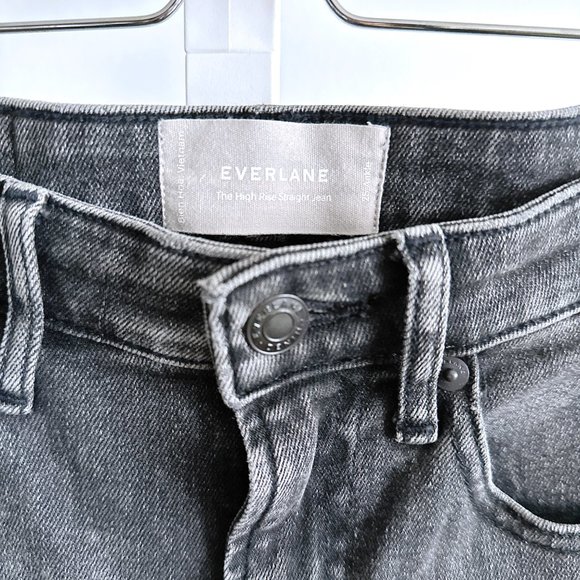 Everlane High Rise Straight Jean - Size 25 Ankle - Picture 5 of 9